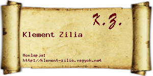 Klement Zilia névjegykártya